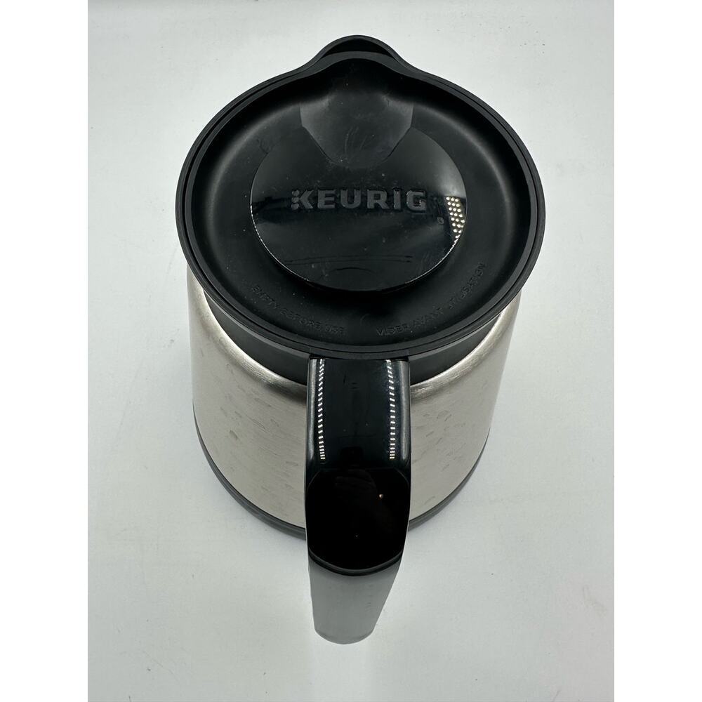 Keurig 2.0 Brushed Stainless Steel 32 Oz Thermal Coffee Pot Carafe & Lid - Picture 4 of 5